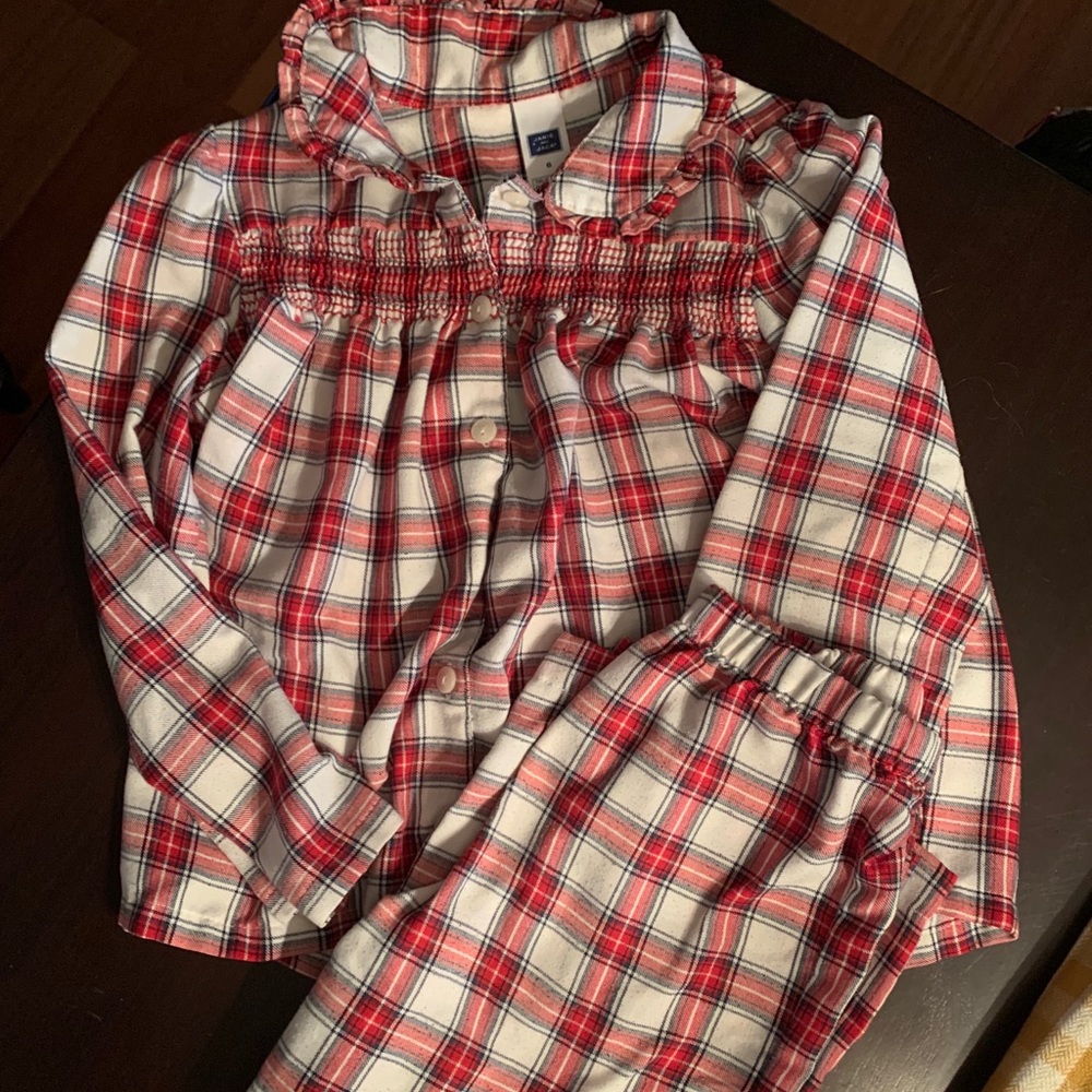 Janie and Jack Red Plaid Pajama Set